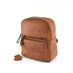 Designer Leather Small Backpack // Tan