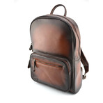 Designer Leather Large Backpack // Cognac