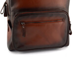 Designer Leather Large Backpack // Cognac