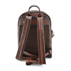 Designer Leather Large Backpack // Cognac