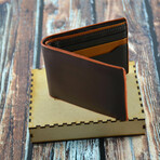 Slim Bifold Leather Wallet // Brown