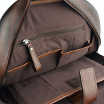 Designer Leather Large Backpack // Cognac