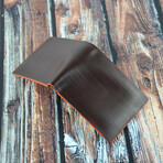 Slim Bifold Leather Wallet // Brown