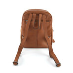 Designer Leather Small Backpack // Tan