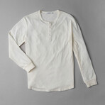 Long Sleeve Henley T-Shirt // Vintage White (XS)