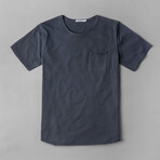 X Pocket Curved Hem T-Shirt // Turbulence (S)