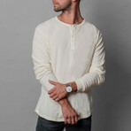 Long Sleeve Henley T-Shirt // Vintage White (XS)