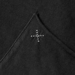 X Pocket Curved Hem T-Shirt // Washed Black (S)