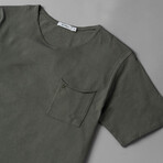 X Pocket Curved Hem T-Shirt // Military (XS)