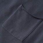 X Pocket Curved Hem T-Shirt // Turbulence (S)