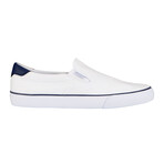 Clipper Sneaker // White + Peacoat Blue (US: 9)
