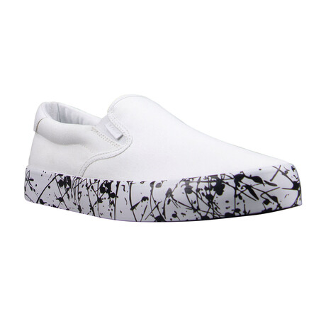 Clipper Splash Sneaker // White + Black (US: 7)
