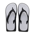 Tradi Zori Sandal // White + Black (Men's US Size 7/8)