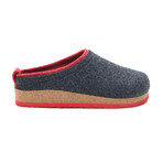 Adler House Slipper // Dark Gray + Red (Euro: 43)