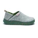 Lumi House Slipper // Gray + Green (Euro: 39)