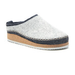 Yona House Slipper // Gray + Navy (Euro: 44)