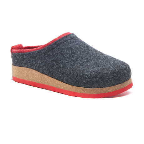 Adler House Slipper // Dark Gray + Red (Euro: 43)