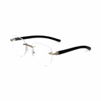 Men's NE50004U Optical Frame // Shiny Rhodium