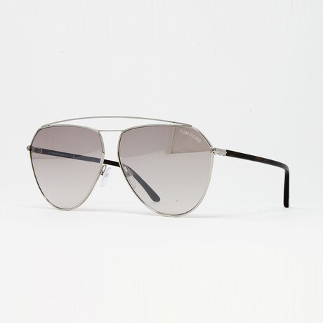 Tom Ford // Unisex FT0681S Sunglasses // Shiny Palladium + Light Brown Gradient