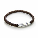 Belair Brown Leather Bracelet // Brown + Silver