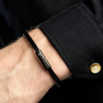 Pukaskwa Black Leather Bracelet // Black