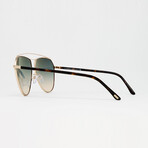 Tom Ford // Unisex FT0681S Sunglasses // Gold + Green Gradient