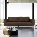 Laya // Modern Brown Fabric Sofa