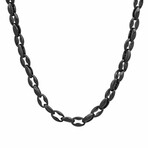Single Tone Gucci Link Chain Necklace // Black