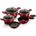 10-Piece Kitchen Cookware Set // 10pcs (Burgundy)