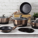 10-Piece Kitchen Cookware Set // 10pcs (Burgundy)