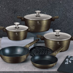 10-Piece Kitchen Cookware Set // 10pcs (Burgundy)