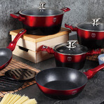 10-Piece Kitchen Cookware Set // 10pcs (Burgundy)