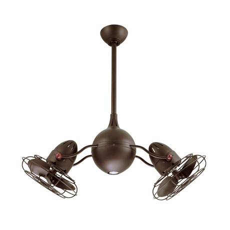 Acqua Ceiling Fan + LED Light Kit // Textured Bronze Finish + Textured Bronze Blades