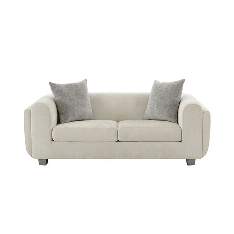 Upholstered Loveseat + Set of 2 Pillows // Tuscany Collection