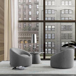 Swivel Upholstered Chair // Tuscany Collection // Gray