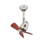 Diane Ceiling Fan // Textured Bronze Finish + Wallnut Blades (Brushed Nickel)