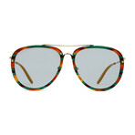 Men's GG0662S Sunglasses V3 // Havana + Gold