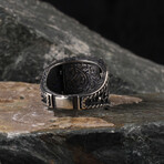 Lal Stone Silver Ring (8)