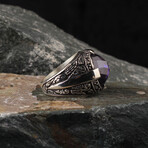 Faceted Amethyst Gemstone Ring V1 (8)