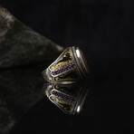 Citrine Gemstone Silver Ring (7.75)