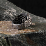 Amethyst Gemstone Silver Ring (7.75)