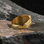 Citrine Gemstone Gold Ring (6.5)