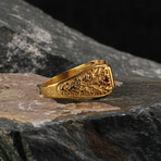 Square Cut Agate Gemstone Ring (6.75)