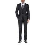 Striped Slim Fit 2-Piece Wool Suit // Charcoal (38R)