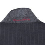 Striped Slim Fit 2-Piece Wool Suit // Charcoal (38R)
