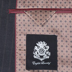 Striped Slim Fit 2-Piece Wool Suit // Charcoal (38R)