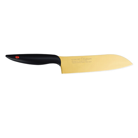Kasumi Titanium // 7" Santoku Knife // Gold