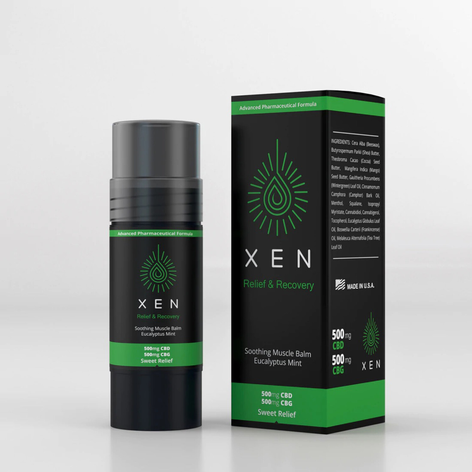 XEN Relief & Recovery Muscle Balm // 500mg CBD + 500mg CBG