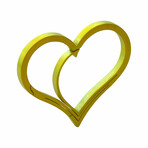 Titanium Keyring // Heart // Gold