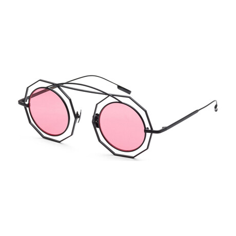 Verso // Men's Omega IS1015-A Sunglasses // Black + Light Red